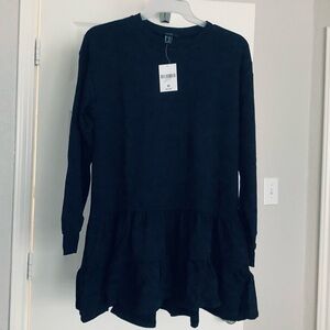 Forever 21 Tiered Ruffle Sweatshirt dress Sz. Med. and Lg